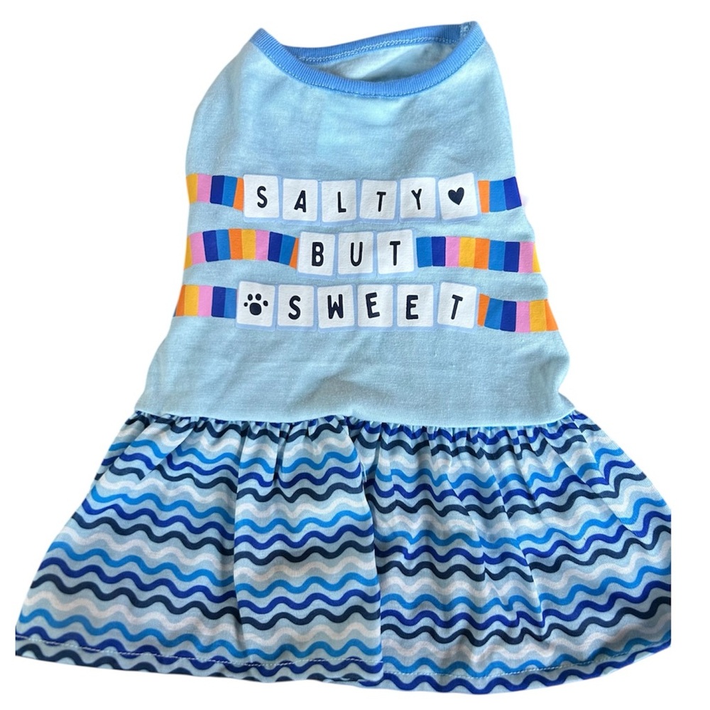 New Top Paw Salty but Sweet dog dress S
